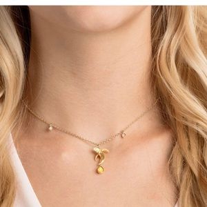 BNIB Swarovski Banana Pendant Necklace